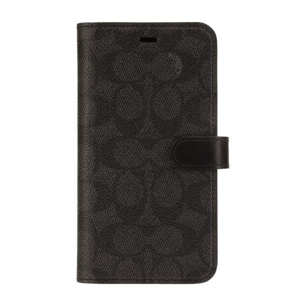 Coach Signature Black Folio Wallet for iPhone 11