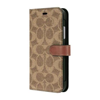 Coach Signature Khaki Folio Wallet for iPhone 11