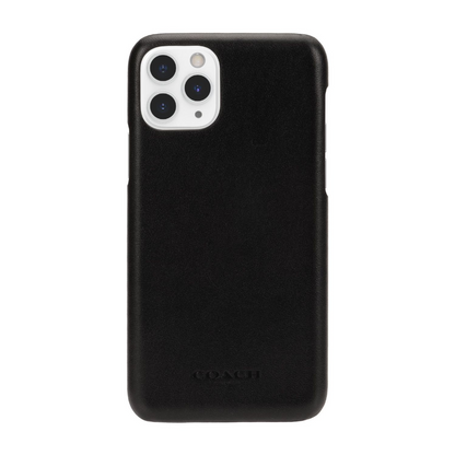 Coach Black Logo Leather Wrap Case for iPhone 11 Pro