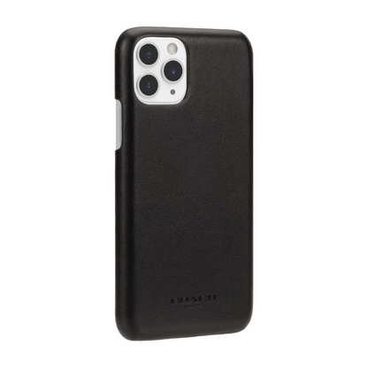 Coach Black Logo Leather Wrap Case for iPhone 11 Pro