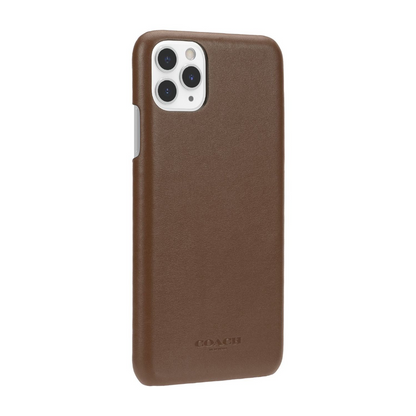 Coach Saddle Logo Leather Wrap Case for iPhone 11 Pro