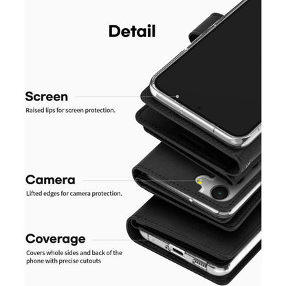 Goospery Wallet Leather Case Black for Galaxy S22 Ultra